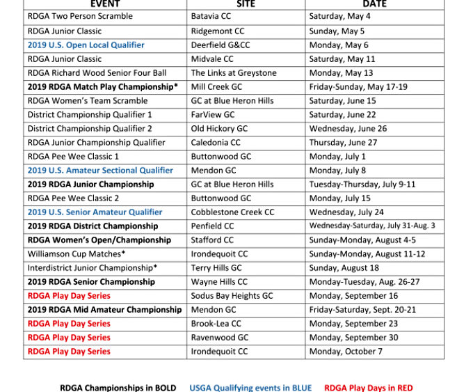 2019 RDGA Tournament Schedule Poster FINAL - NEW SENIOR DATES